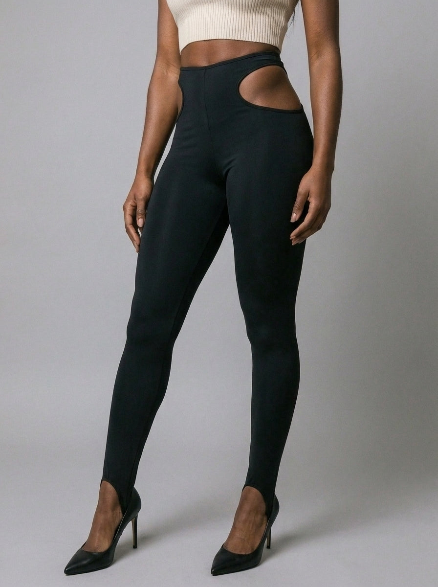 Brianna Cut Out Stirrup Leggings