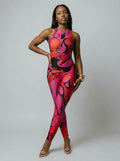 Ciara Swirl Print Sleeveless Jumpsuit