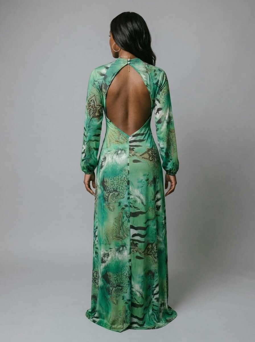 Kendra Plunge Knot Maxi Dress