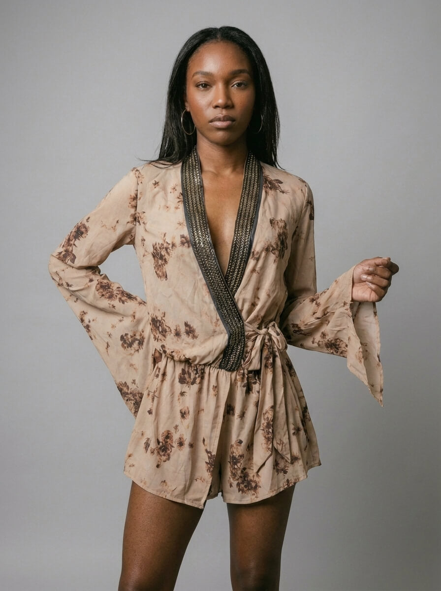 Alexis Floral Bell Sleeve Mini Dress