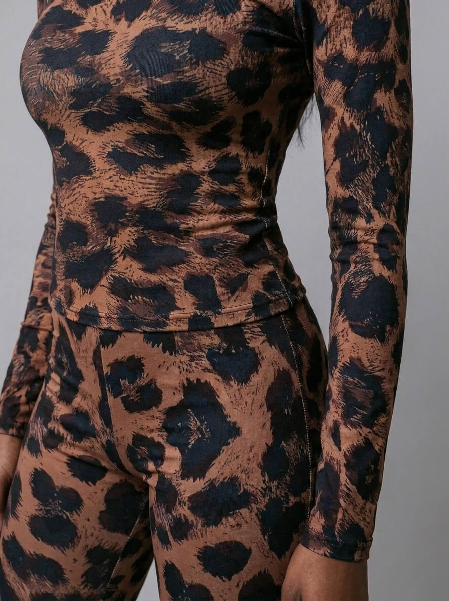 Naomi Leopard Print Two-Piece Set