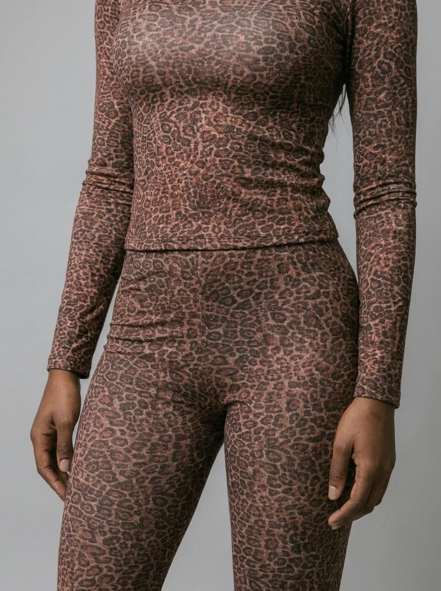 Nia Leopard Print Top & Capri Set