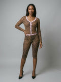Naomi Leopard Lace Two-Piece Set