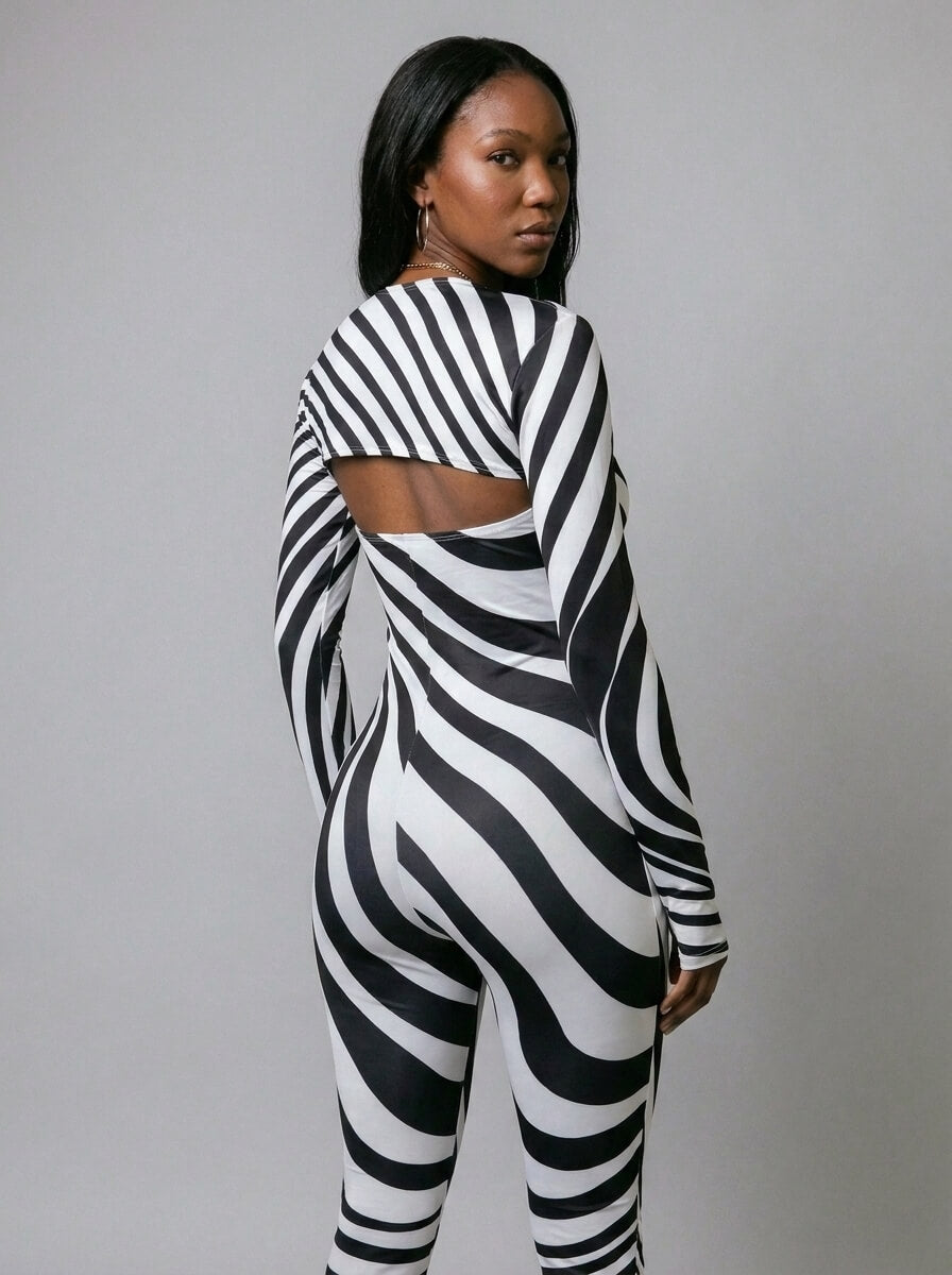 Zara Swirl Shrug & Jumpsuit Set