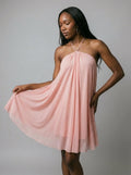 Aria Halter Babydoll Mini Dress