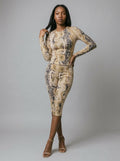 Serena Snakeskin Top & Capri Set