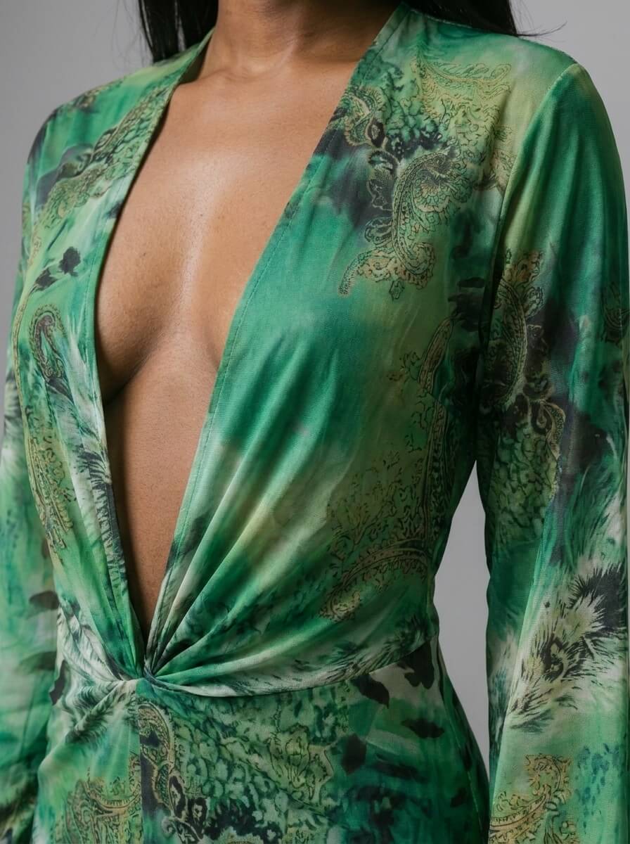 Kendra Plunge Knot Maxi Dress