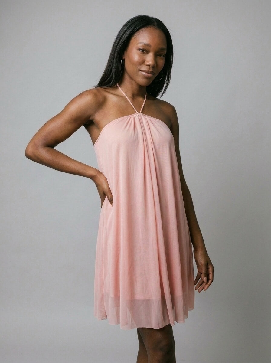 Aria Halter Babydoll Mini Dress