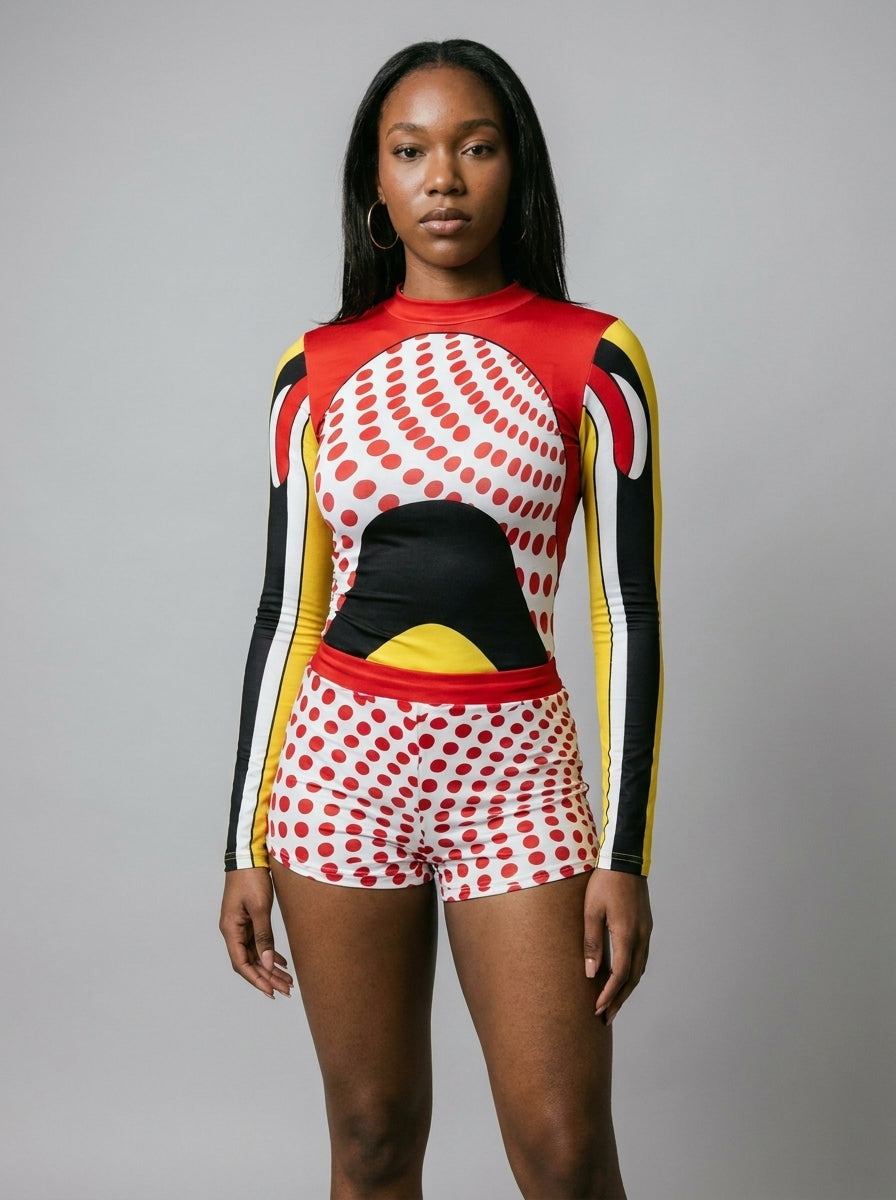 Zendaya Graphic Top & Shorts Set